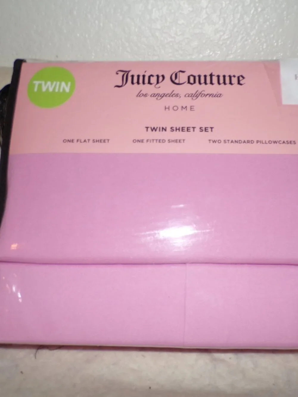 Juicy Couture Bedding Pink Twin Size Sheets Set NEW